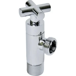Sanivesk Hoekstopkraan Design Kruis 1/2"Mx1/2"M Chroom