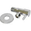 Sanivesk Hoekstopkraan + Rozet 1/2"x10mm Chroom