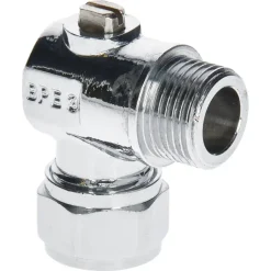 Sanivesk Kogelkraan Mini Haaks Knel 15mmx3/8"M Chroom