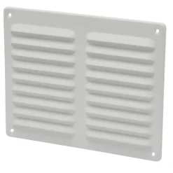 Sanivesk opbouw schoepenrooster aluminium mat wit 245x195 mm