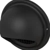 Sanivesk overdrukrooster dampkap bol inox zwart Ø150mm