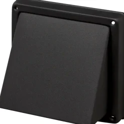 Sanivesk overdrukrooster met kap RVS zwart Ø 125 mm
