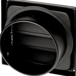Sanivesk overdrukrooster met lamel RVS zwart Ø 125 mm