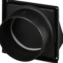 Sanivesk overdrukrooster met kap RVS zwart Ø 150 mm