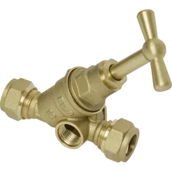 Sanivesk Stopkraan Knel + Aftap 15x15mm