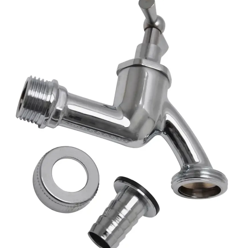 Sanivesk Tapkraan + Slangkoppeling 1/2"Mx3/4"M Chroom