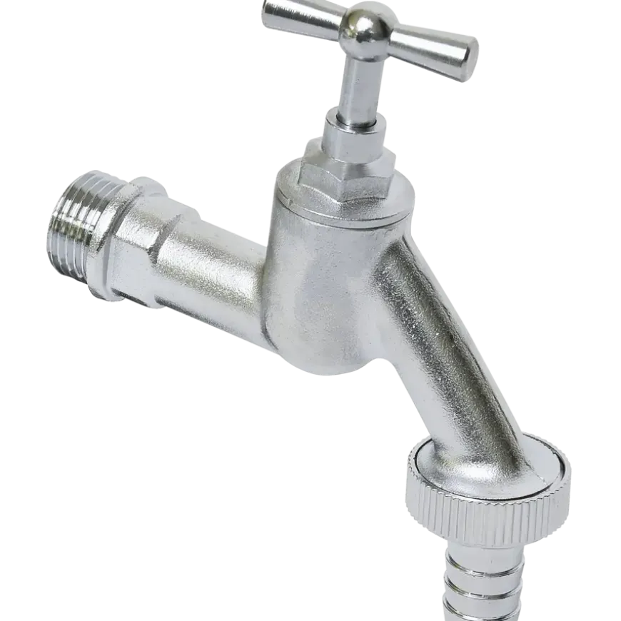 Sanivesk Tapkraan + Slangkoppeling 1/2"Mx3/4"M Chroom