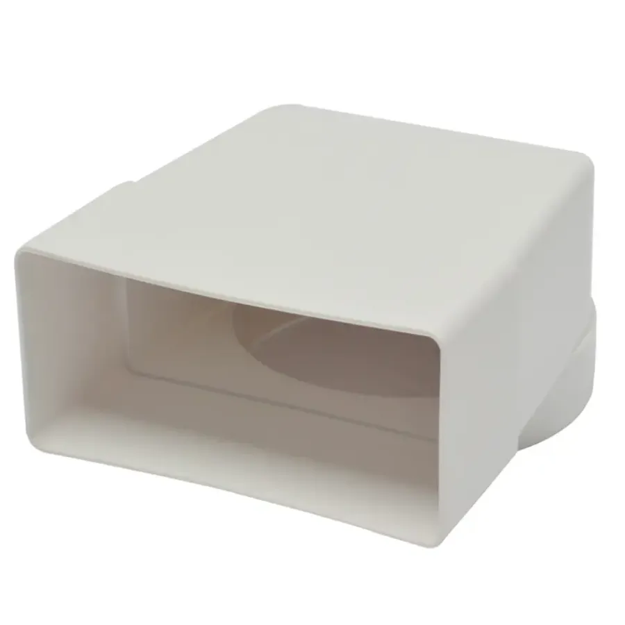 Sanivesk vlakkanaal bochtstuk 90° verticaal 110x55 mm Ø 100 mm