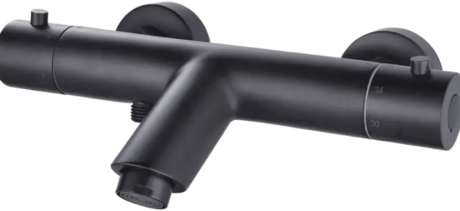 Marho Santo thermostatische badkraan zwart