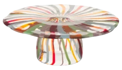 Geen Schaal glas multicolor op voet