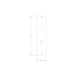 Schild sleutelgat 56mm aluminium