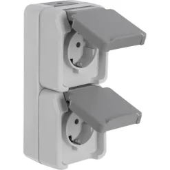 Schneider Electric Aquastar spatwaterdicht Stopcontact Dubbel RA verticaal