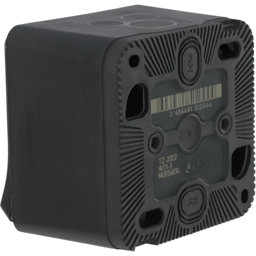Schneider Electric Mureva Styl wandcontactdoos 1-voudig IP55 antraciet