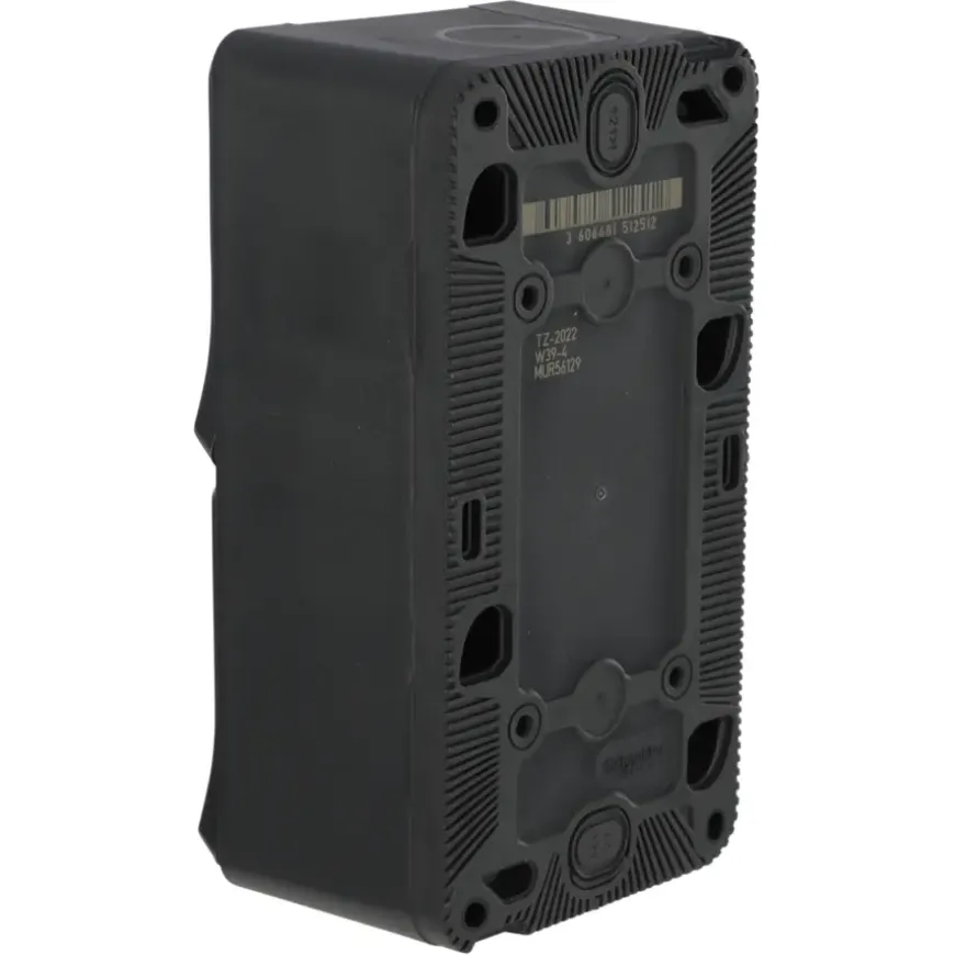 Schneider Electric Mureva Styl wandcontactdoos 2-voudig verticaal IP55 antraciet