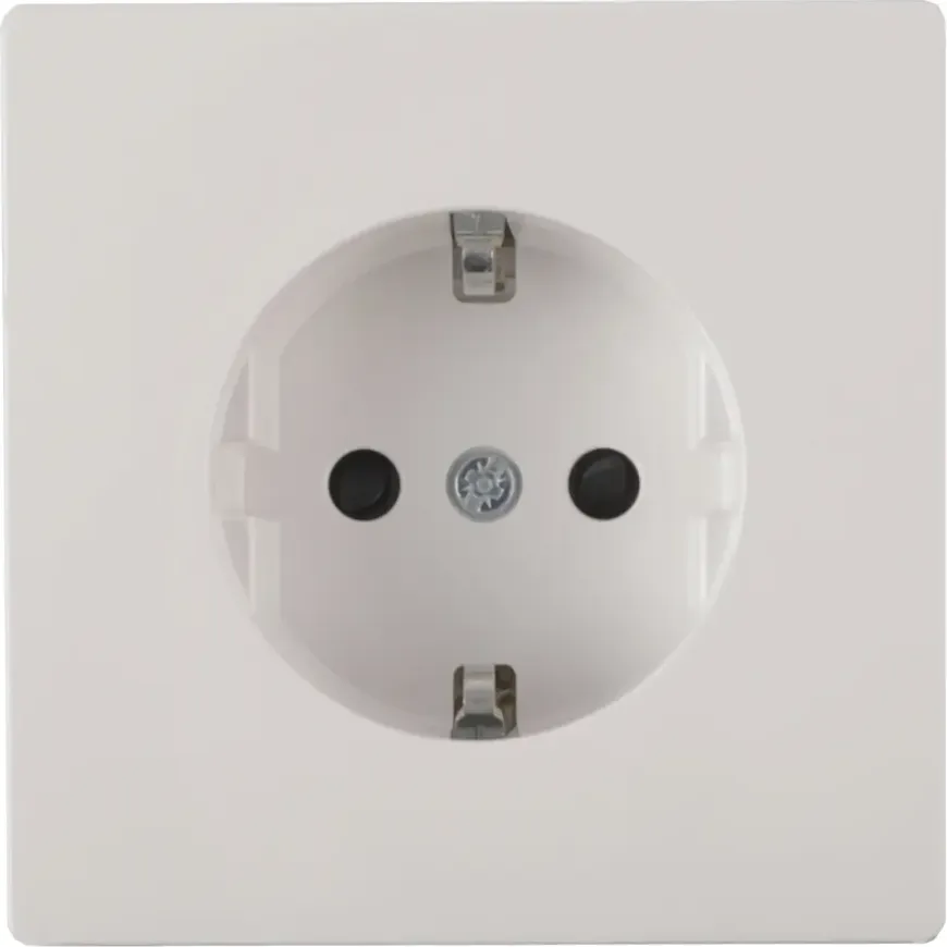 Schneider Merten D-Life Inbouw Stopcontact Enkel Geaard Wit