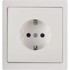 Schneider Merten D-Life Inbouw Stopcontact Enkel Geaard Wit