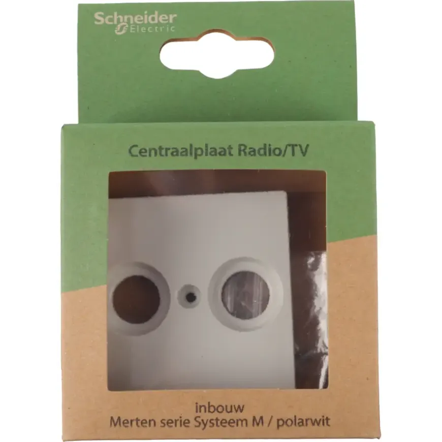 Schneider Merten System-M Centraalplaat Radio/TV Polarwit