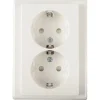 Schneider Merten System-M Dubbel Geaard Stopcontact Polarwit