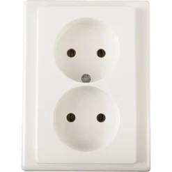 Schneider Merten System-M Dubbel Stopcontact Polarwit