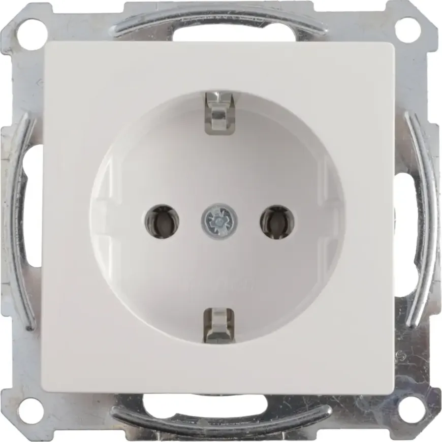 Schneider Merten System-M Enkel Geaard Stopcontact Actief Wit