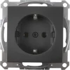 Schneider Merten System-M Enkel Geaard Stopcontact Antraciet