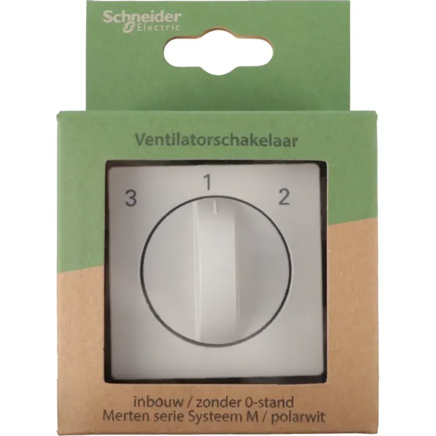 Schneider Merten System-M Ventilatorschakelaar Polarwit