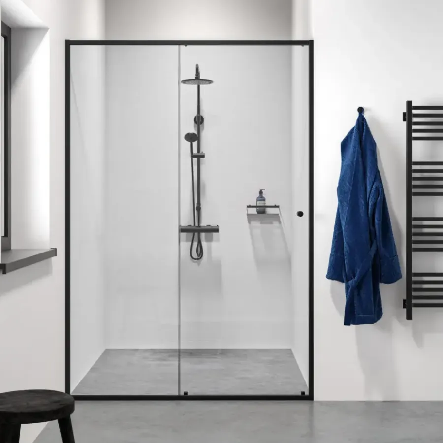 Sealskin Schuifdeur voor nis Contour Zwart 120x200cm
