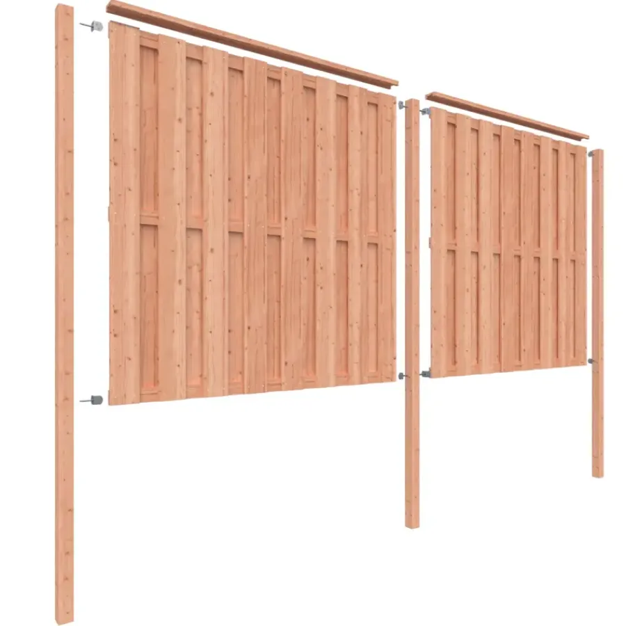 Geen Schutting startpakket Douglas hout 3,8 m lang