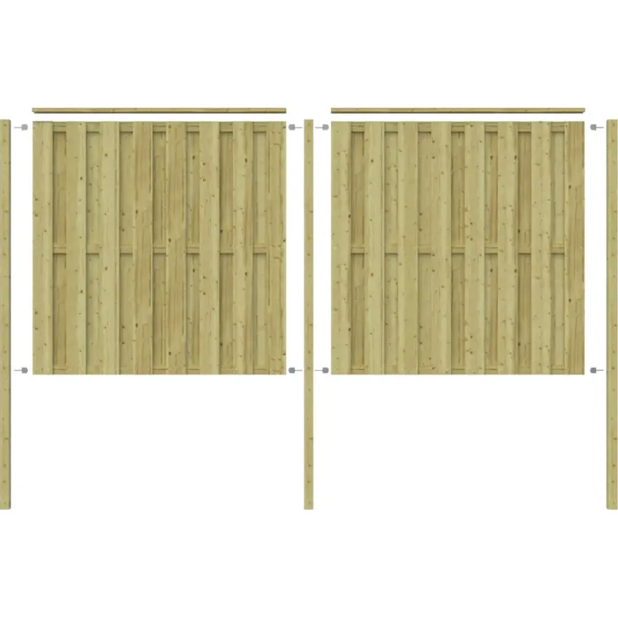 Geen Schutting startpakket Royal grenen hout 3,8 m lang