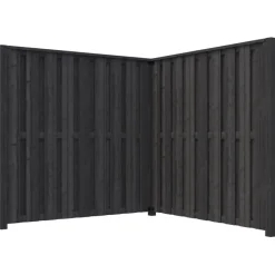 Geen Schutting startpakket Royal grenen hout antraciet 3,8 m lang