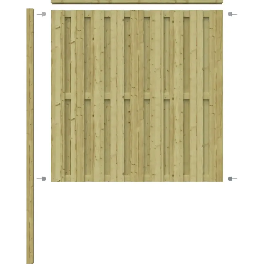 Geen Schutting volgpakket Royal grenen hout 1,9 m lang