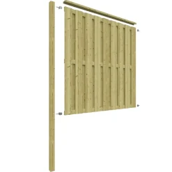 Geen Schutting volgpakket Royal grenen hout 1,9 m lang