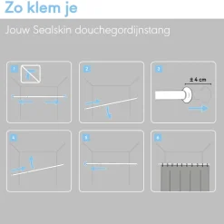 Sealskin Seallux douchestang 80 - 130cm chroom