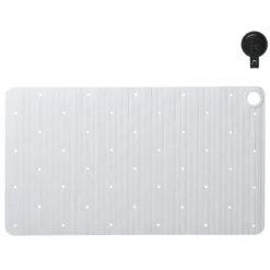 Sealskin antislip badmat Ribb 40x70 cm wit (inclusief zwarte haak)