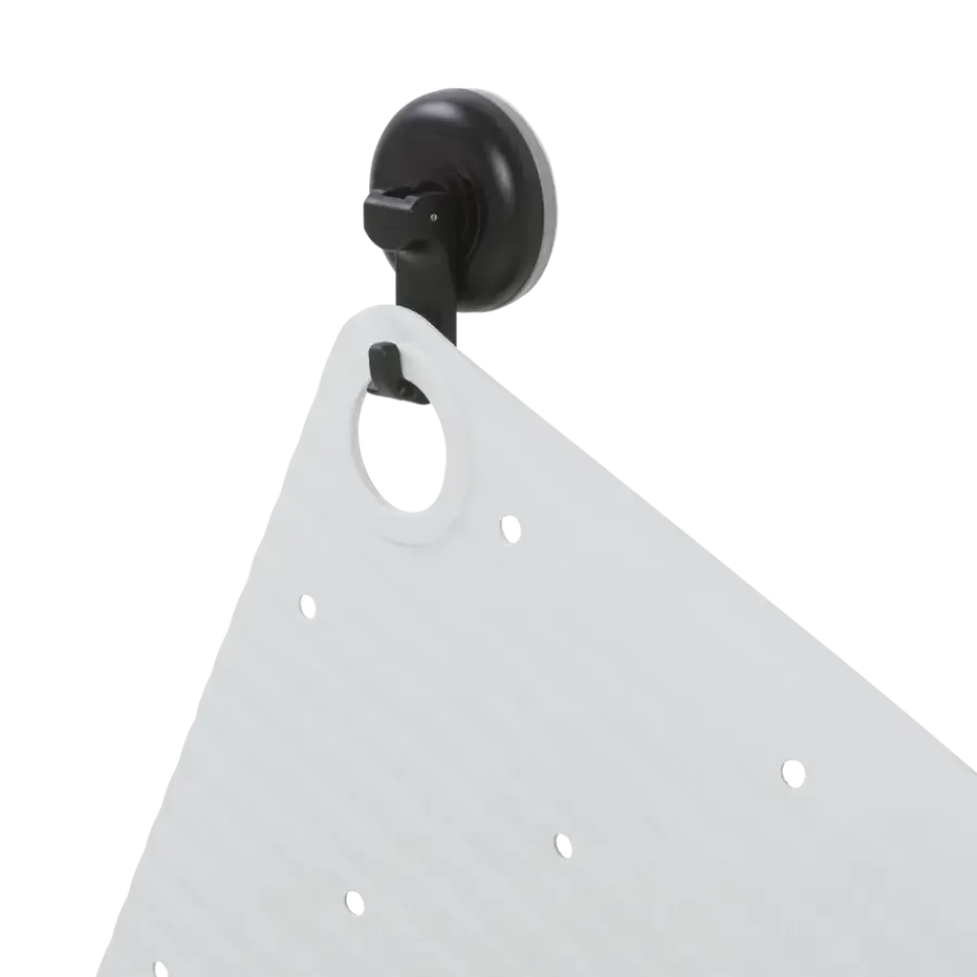 Sealskin antislip badmat Ribb 40x70 cm wit (inclusief zwarte haak)