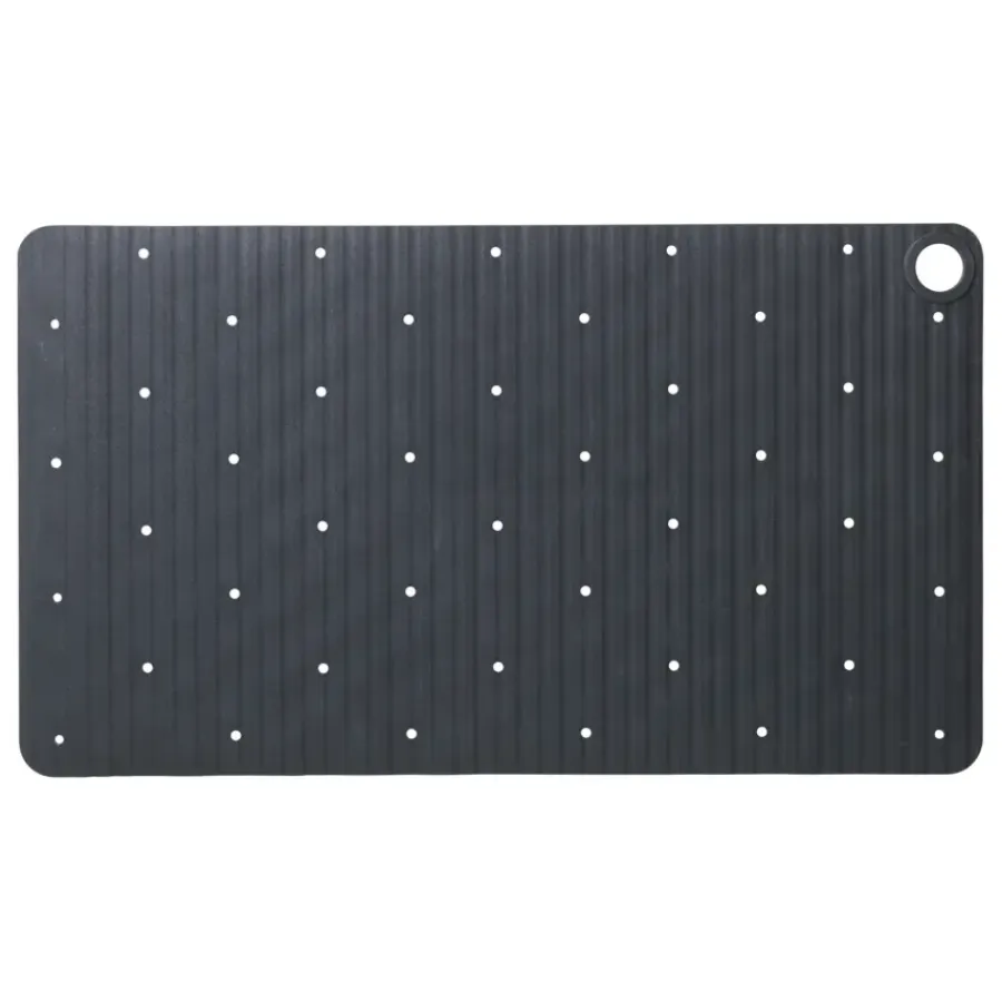 Sealskin antislip badmat Ribb 40x70 cm antraciet (inclusief zwarte haak)