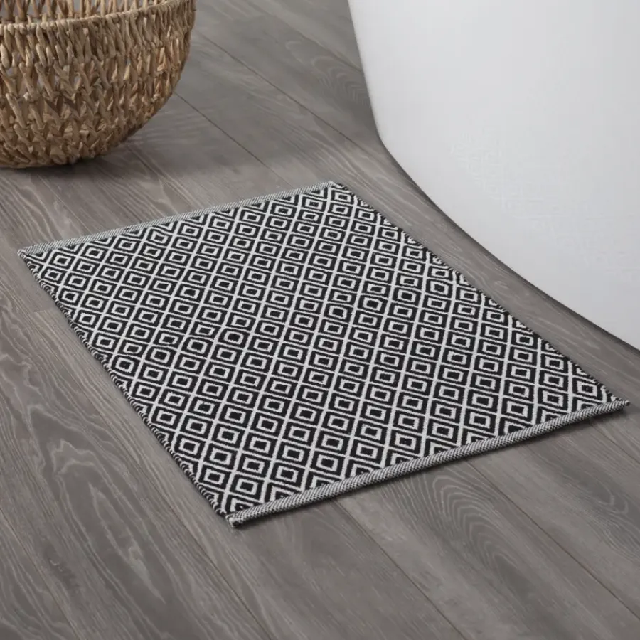 Sealskin Badmat Trellis Zwart 60x90 cm