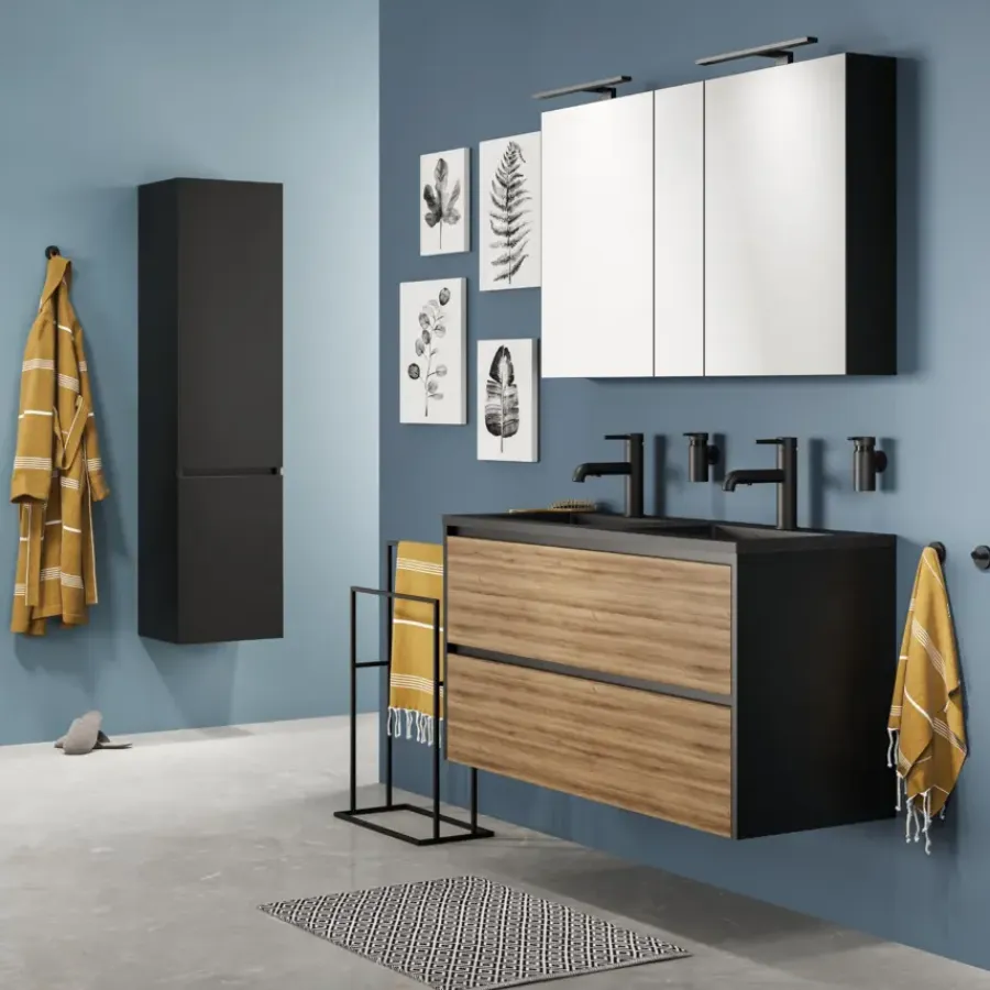 Sealskin Badmat Trellis Zwart 60x90 cm