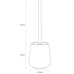 Sealskin Conical toiletborstelhouder porselein zwart