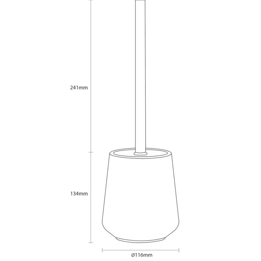 Sealskin Conical toiletborstelhouder porselein zwart