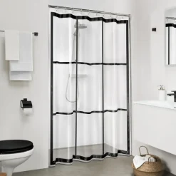 Sealskin douchegordijn brix 180x200cm zwrt/trans