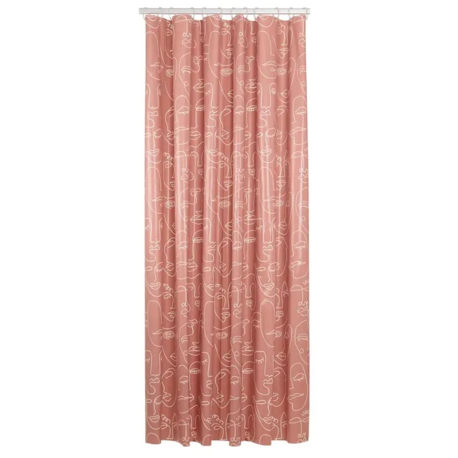 Sealskin douchegordijn mind 180x200cm donker roze/wit