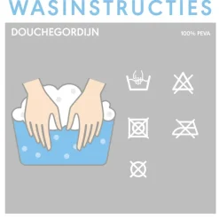 Sealskin douchegordijn mind 180x200cm zwart/wit