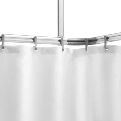 Sealskin Easy Roll douchegordijnstang mat aluminium 90x90 cm incl. haken en plafondsteun