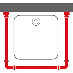 Sealskin Easy Roll douchegordijnstang mat aluminium 90x90 cm incl. haken en plafondsteun