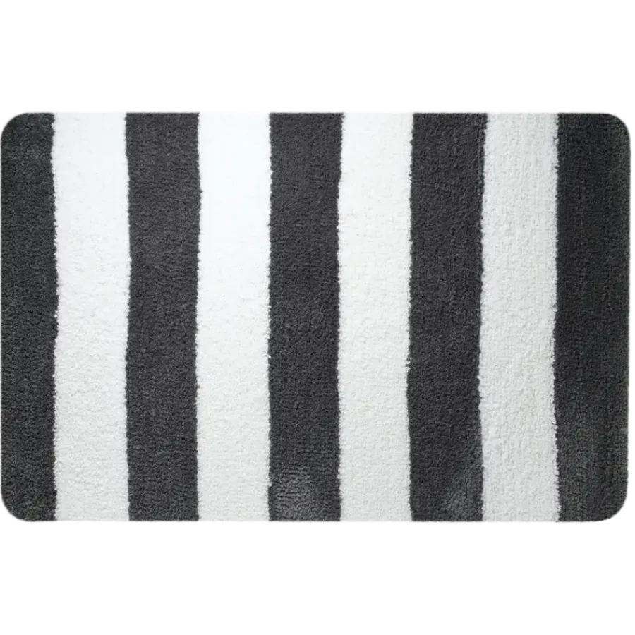 Sealskin Linje badmat grijs met wit 60 x 90 cm