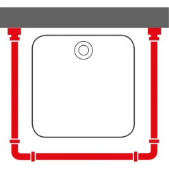 Sealskin Seallux douchegordijnstang wit 90x90x90 cm Ø28mm