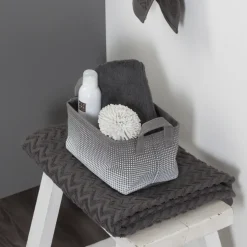 Sealskin Speckles mandje textiel grijs