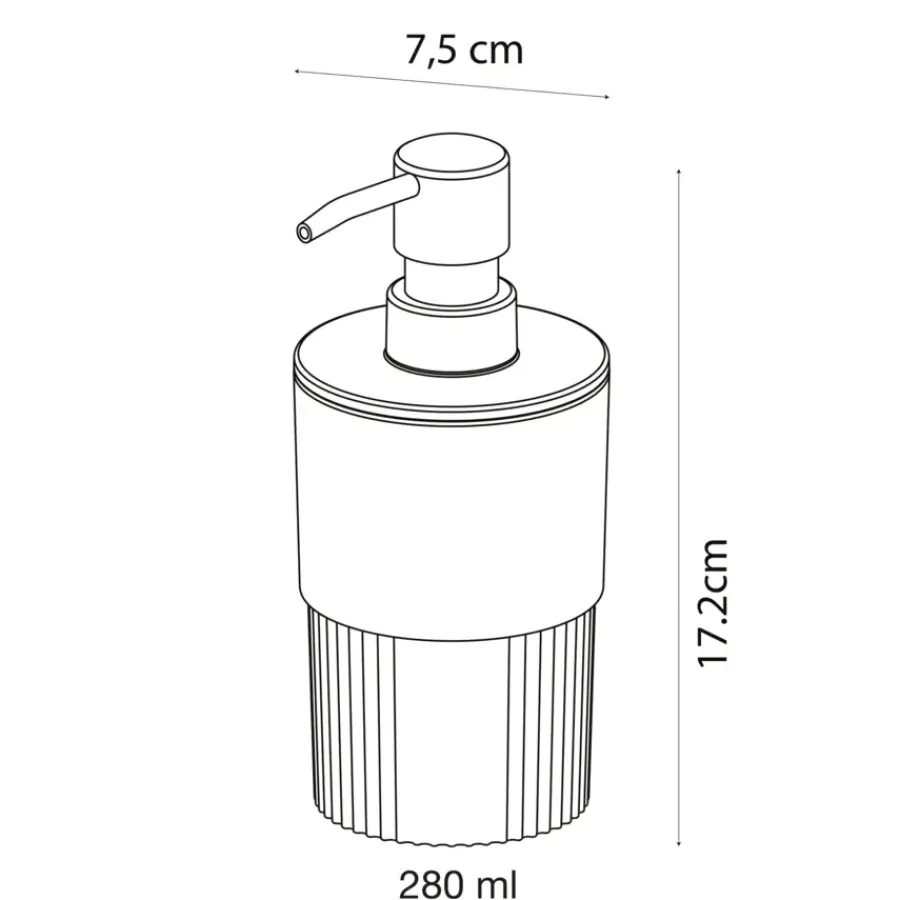 Sealskin Zeepdispenser Brave zwart 280 ml vrijstaand