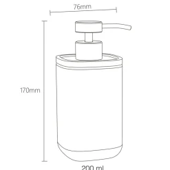 Sealskin Zeepdispenser Mind zwart 200 ml vrijstaand